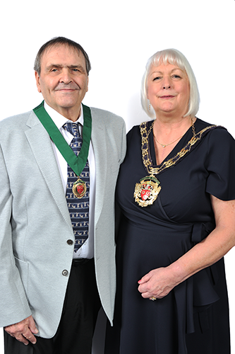 Chairman of the Council Councillor Sue Farr and her consort